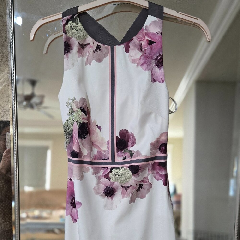 Ted baker flower print dress size 0 excellent condition
